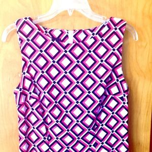 Alyx Sheath Dress Size 10 Pink and White